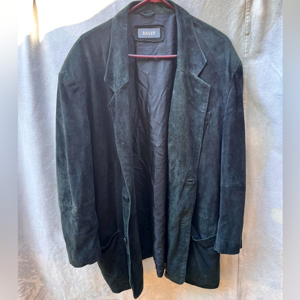 Bally Suede 100% Leather Blazer Size 48